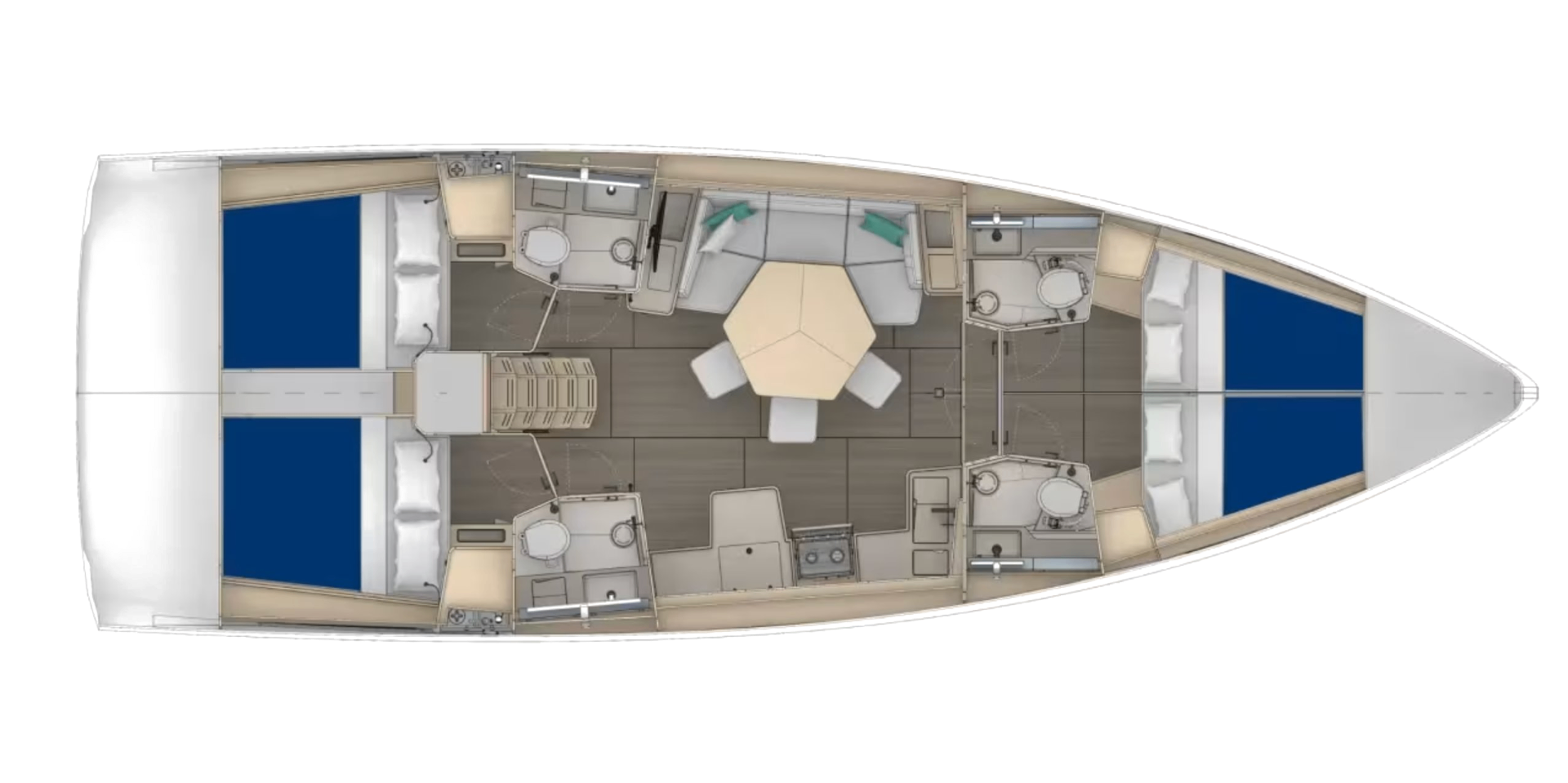 Yacht cabin layout floorplan